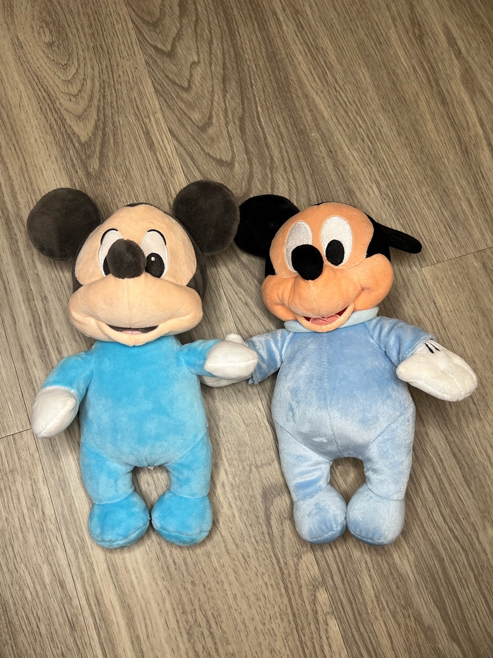 Disney Parks•Disney Babies • Classic MICKEY MOUSE PJ’s Baby Blue 2-Plush Toys